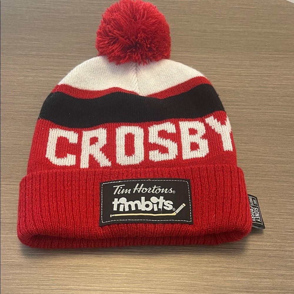 Crosby Tim Hortons collab Red and Black Beanie